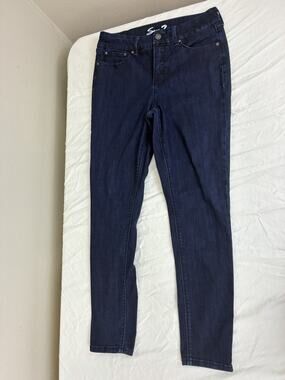 Seven7 Women's Tummyless High Rise Slimming Control Panel Skinny Jeans Sz 12